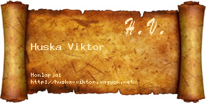 Huska Viktor névjegykártya